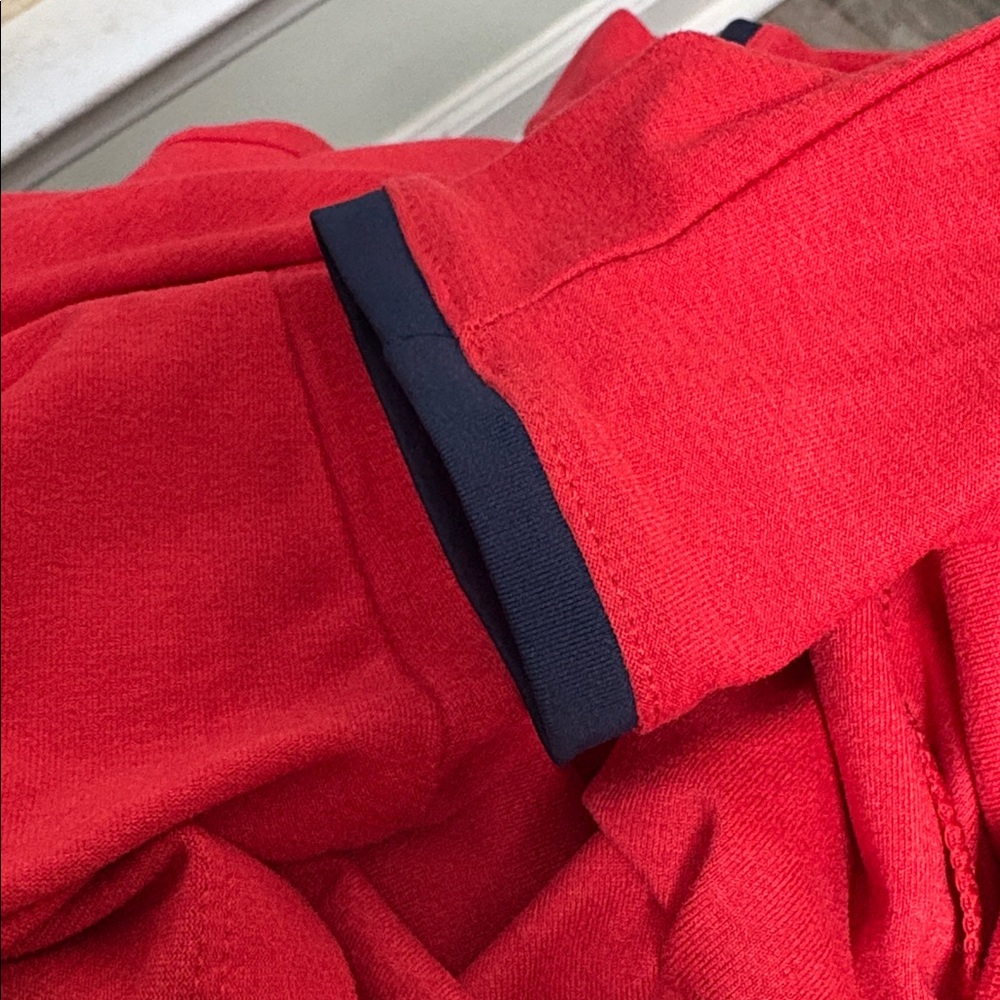 Peter Millar Quarter Zip Pullover Red And Navy Sm… - image 8